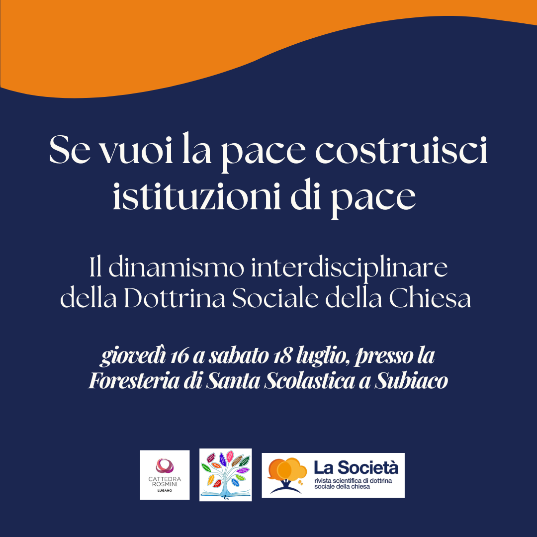 Se vuoi la pace costruisci istituzioni di pace